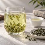 Brewed Premium Biluochun Tea with clear liquor