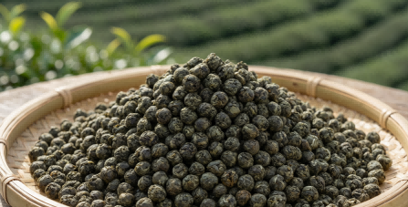 Oolong tea processing and roasted leaves