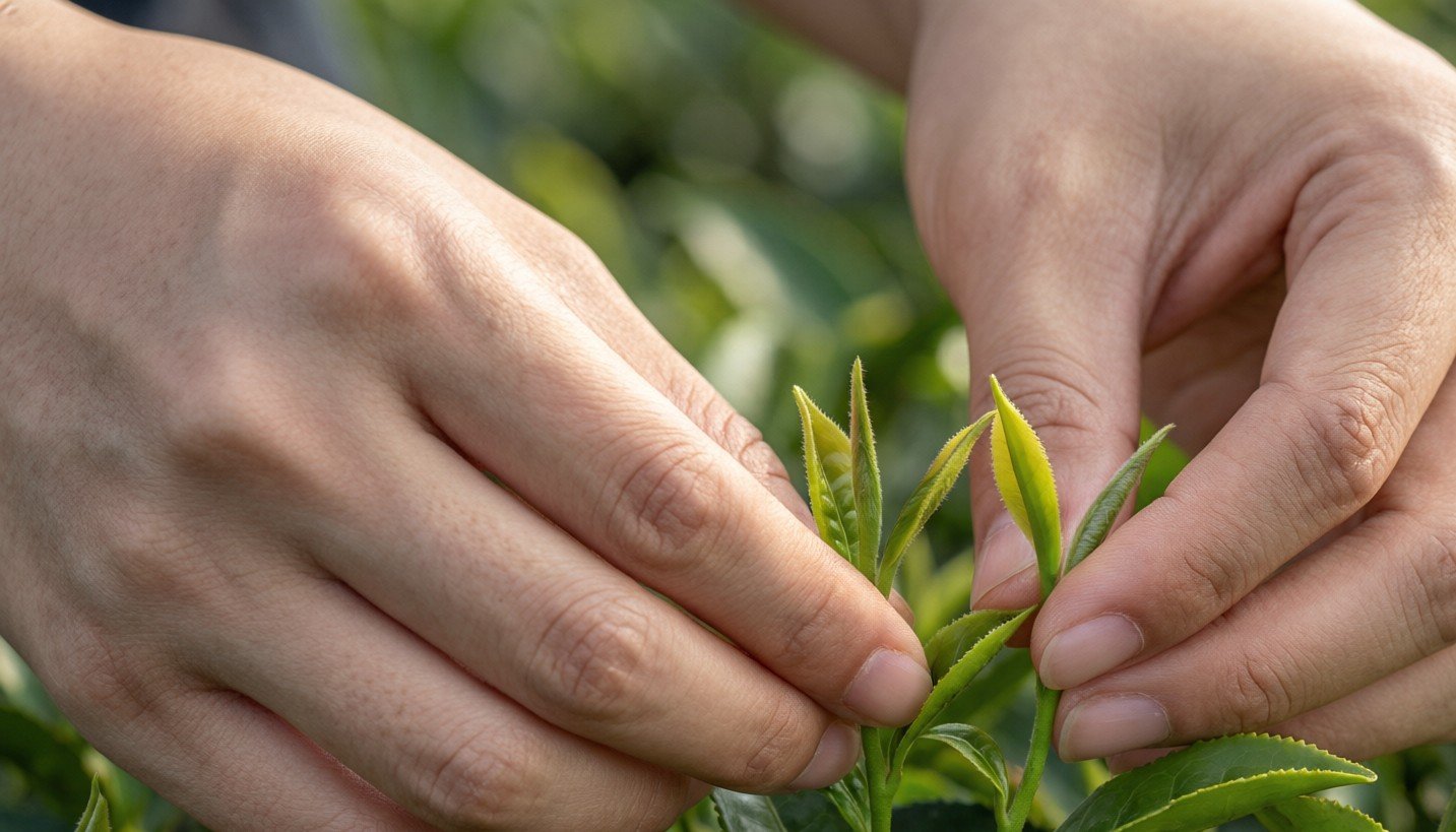 Tea picking hands