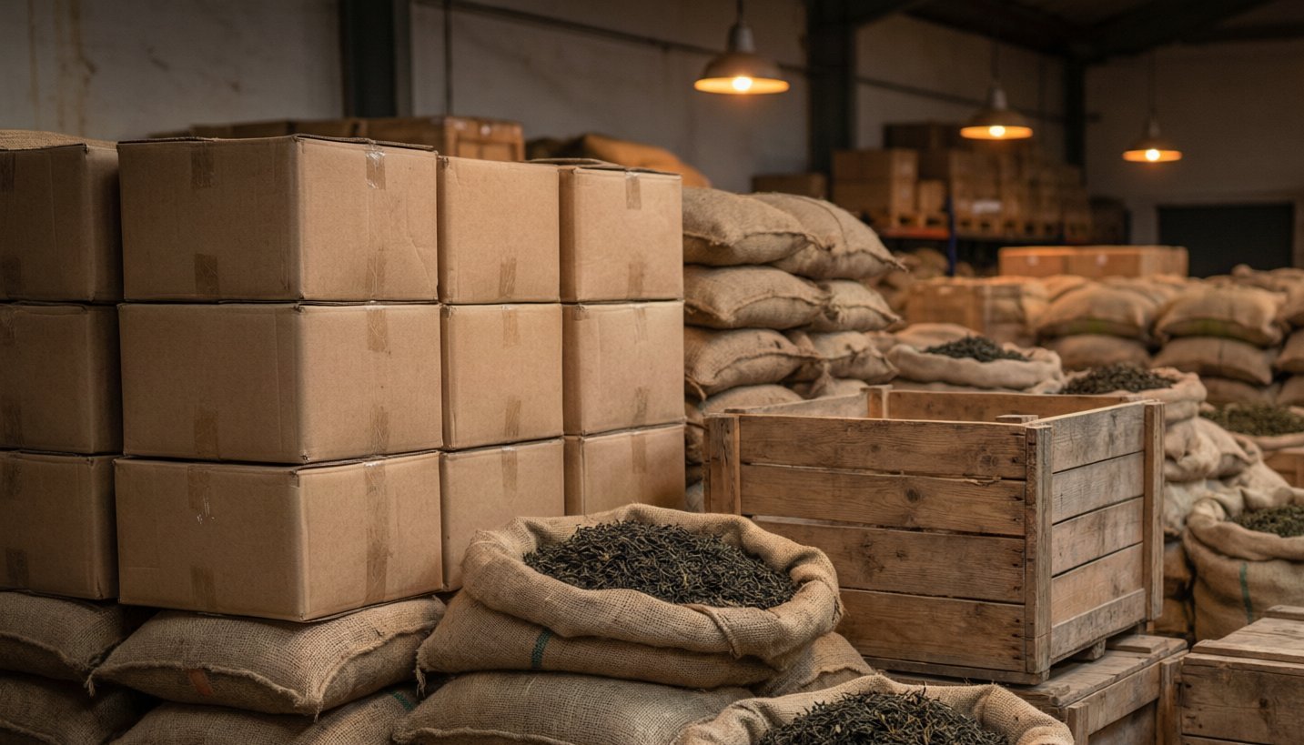Bulk tea storage warehouse